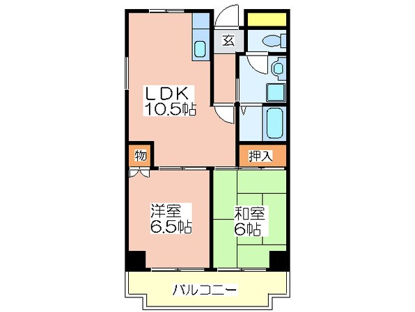 日宝ライフ放出西の物件間取画像